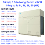 Tổ hợp 3 Dàn Nóng Daikin VRV H 56HP RXYQ56BYM